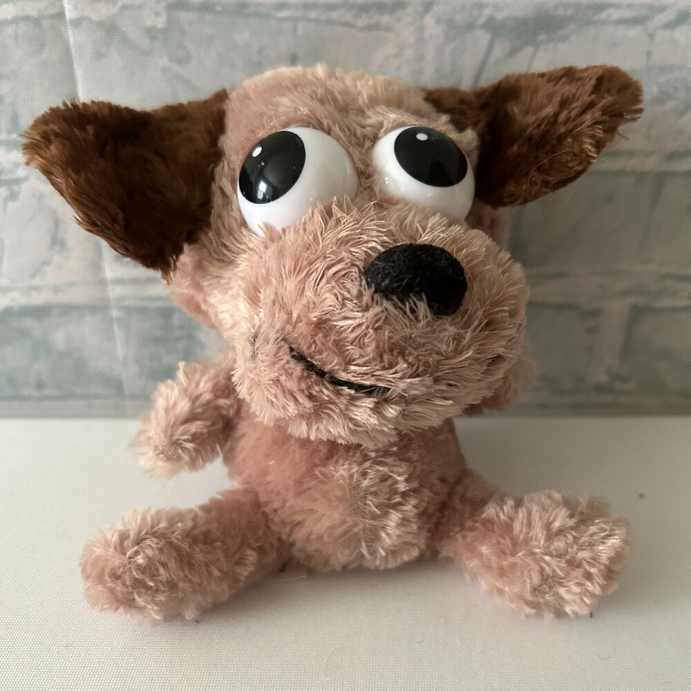 GALERIE BROWN BIG EYED PUPPY DOG STUFFED ANIMAL